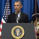 President Barack Obama makes a statement on the situation in Ferguson, Mo., as well as events in Iraq, at Martha’s Vineyard, Mass., Aug. 14, 2014.
NICHOLAS KAMM/AFP/Getty Images
